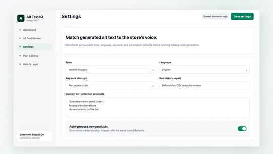 Alt Text IQ: Image SEO screenshot