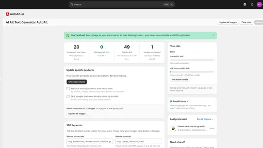 AI Alt Text ‑ AutoAlt.ai screenshot