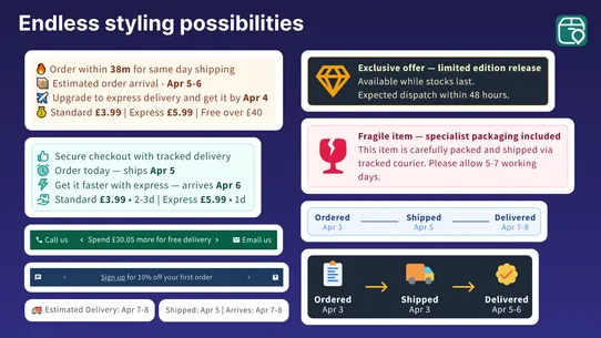 Delivery Messaging screenshot