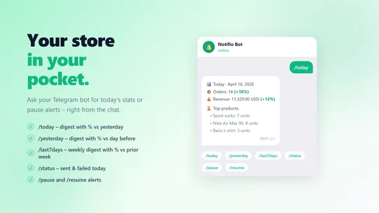 Notifio: Slack &amp; Telegram screenshot