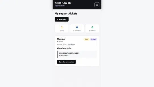 Ticket Flow ‑ clients support screenshot
