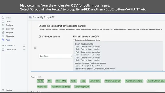 Format My Fuzzy CSV screenshot