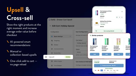 SellQ ‑ Drawer Cart Upsell screenshot