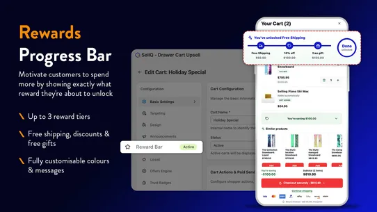 SellQ ‑ Drawer Cart Upsell screenshot