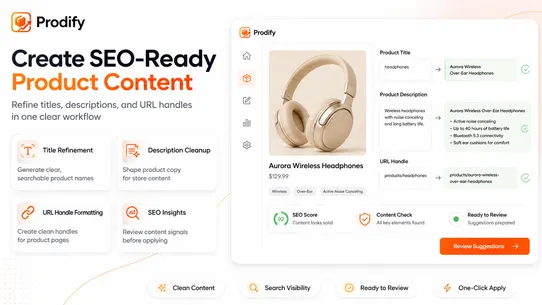 Prodify ‑ Products SEO screenshot