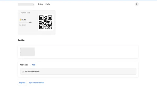 Membership Card screenshot
