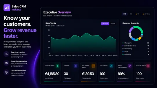 SegmentIQ ‑ Customer CRM screenshot