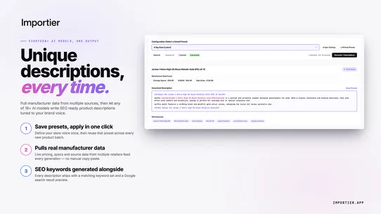 Importier: AI Product Import screenshot