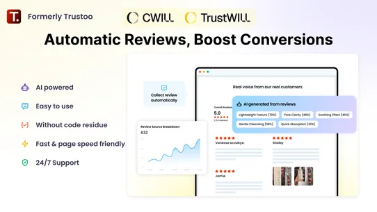 TrustWILL Product Reviews app screenshot