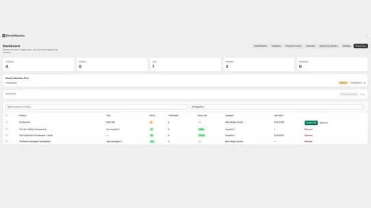 StockWarden screenshot
