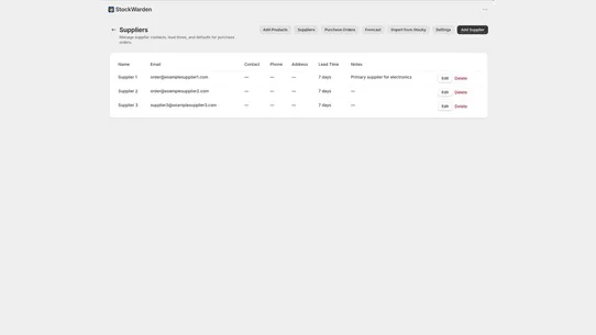 StockWarden screenshot