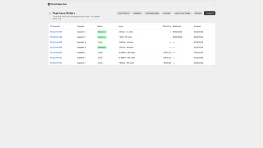 StockWarden screenshot