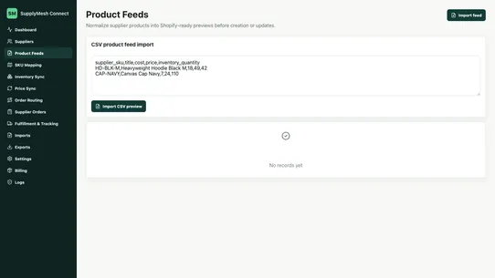 SupplyMesh Connect screenshot