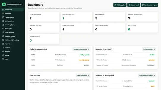 SupplyMesh Connect screenshot