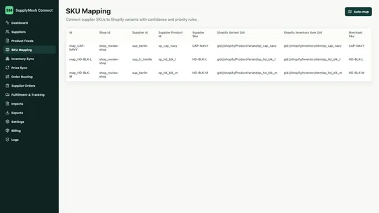 SupplyMesh Connect screenshot