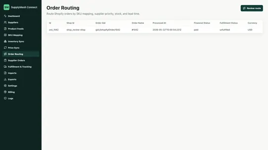 SupplyMesh Connect screenshot