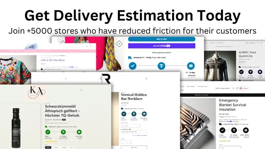 Delivery Estimation ‑ bysimpli screenshot