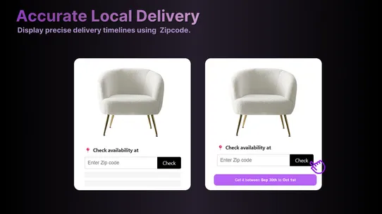 Estimated Delivery Date ETA screenshot
