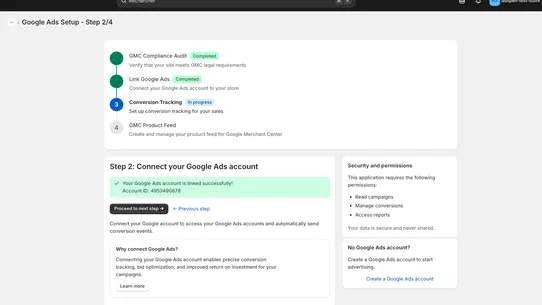LeanPPC ‑ Google Ads Setup screenshot