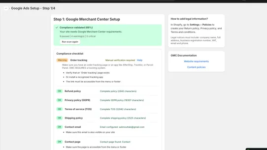 LeanPPC ‑ Google Ads Setup screenshot