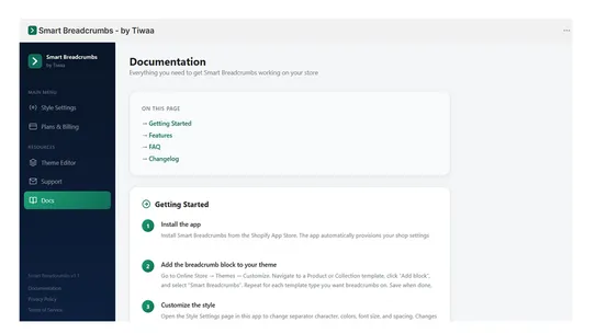Smart Breadcrumbs ‑ by Tiwaa screenshot