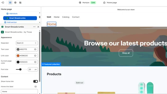 Smart Breadcrumbs ‑ by Tiwaa screenshot