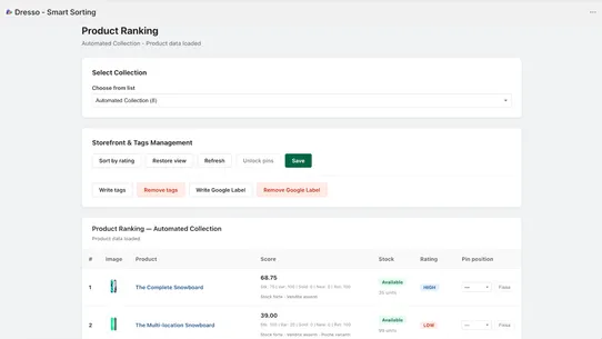 Dresso ‑ smart sorting screenshot