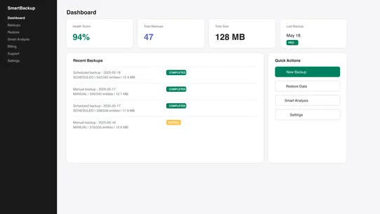 Smart Backup ‑ Backup Restore screenshot