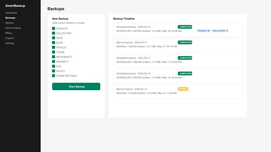 Smart Backup ‑ Backup Restore screenshot