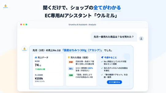 ウルミル ‑ EC専門AIアシスタント screenshot