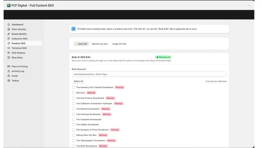 YCF Digital ‑ Full Content SEO screenshot