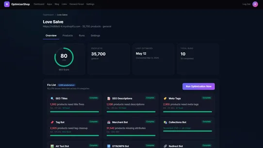 OptimizerShop screenshot