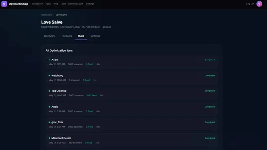 OptimizerShop screenshot