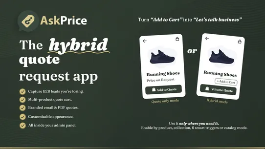 AskPrice: Hybrid Quote App screenshot