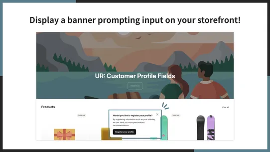 UR: Customer Profile Fields screenshot