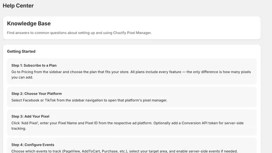 Chazify ‑ Pixel Manager screenshot