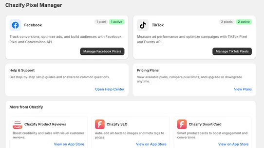 Chazify ‑ Pixel Manager screenshot