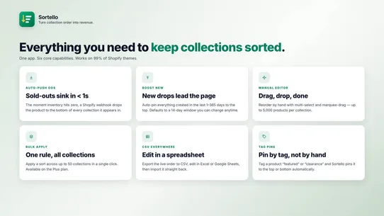 Sortello ‑ Collection Sorting screenshot