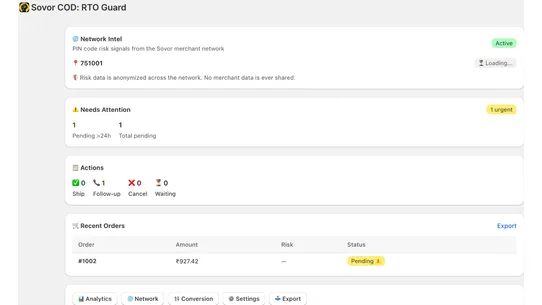 Sovor COD: RTO Guard screenshot