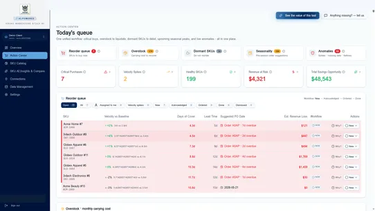 Viking Warehouse Stock BI screenshot