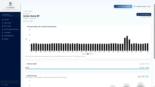 Viking Warehouse Stock BI screenshot