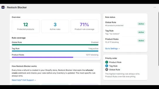 Restock Blocker Nova screenshot