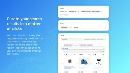 360 product search and filters screenshot