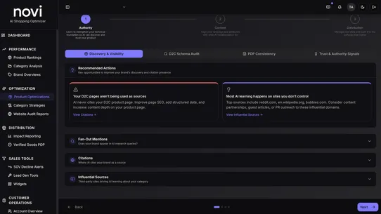 Novi AI Shopping Optimizer screenshot