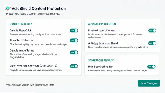 VeloShield Disable Right Click screenshot