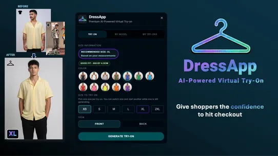 DressApp ‑ AI Virtual Try‑on screenshot