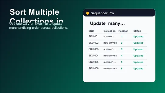 Sequencer Pro: Product Sorter screenshot