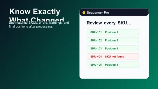 Sequencer Pro: Product Sorter screenshot