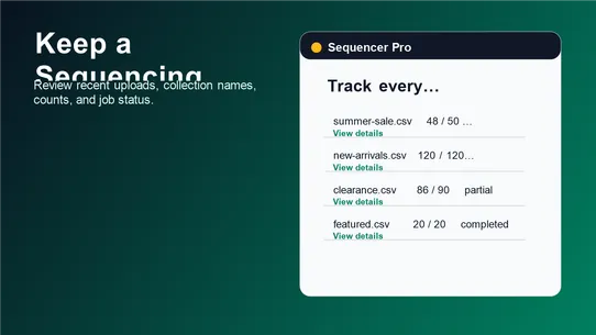 Sequencer Pro: Product Sorter screenshot