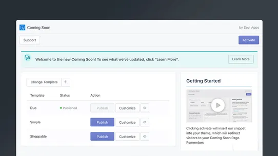 Coming Soon Pre‑Launch Builder screenshot